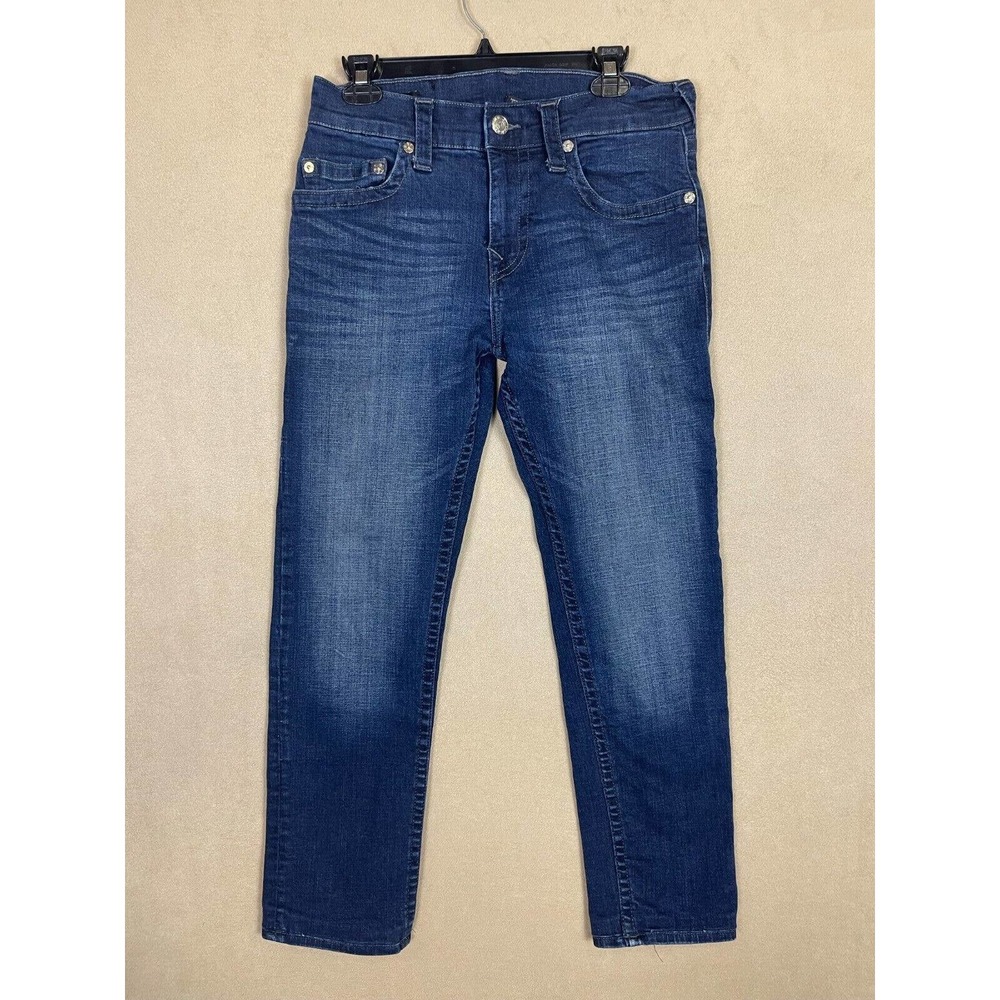 True Religion Rocco Relax Skinny Jeans Mens 31 Mid Rise Blue Denim